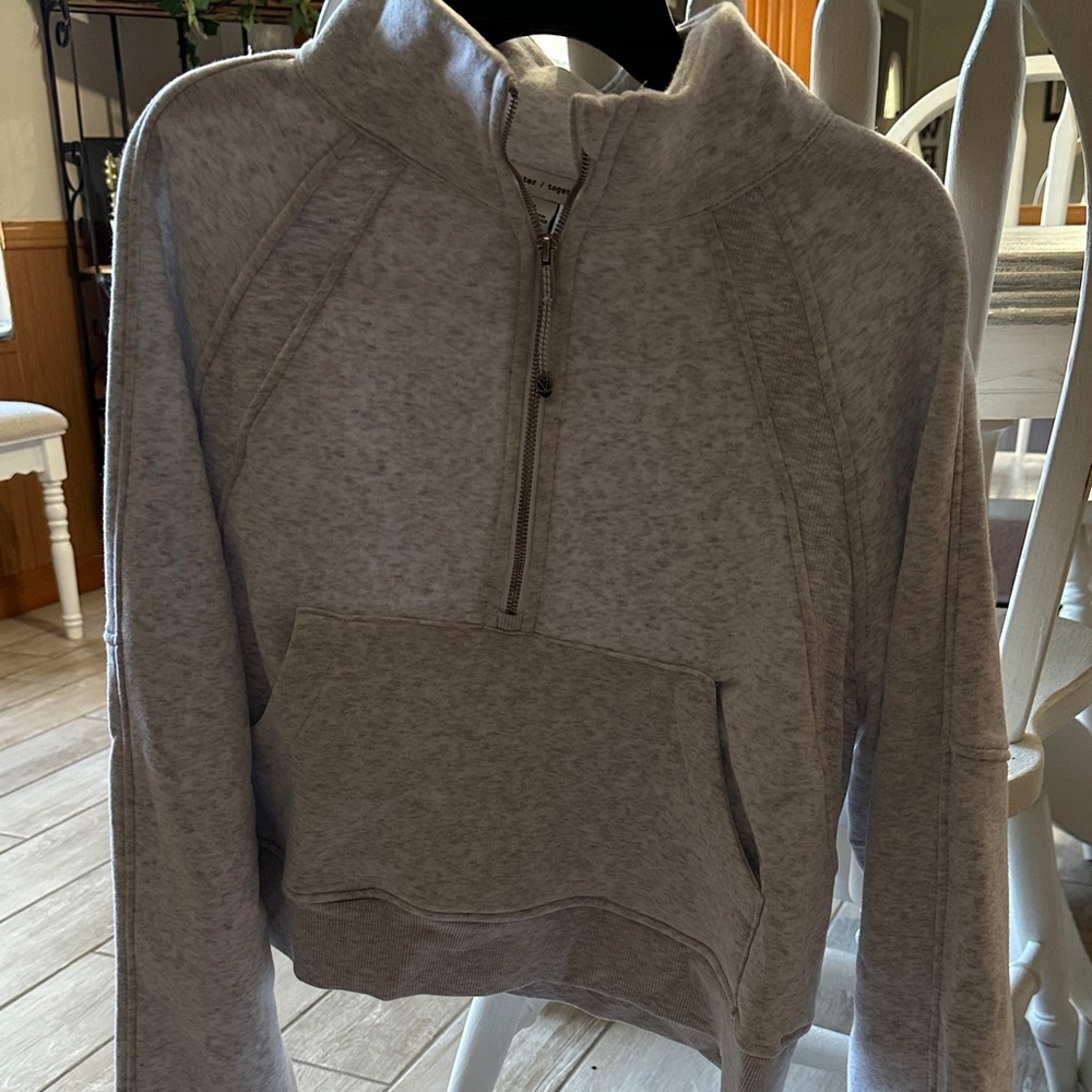 Gray Quarter-Zip Women's Sweatshirt